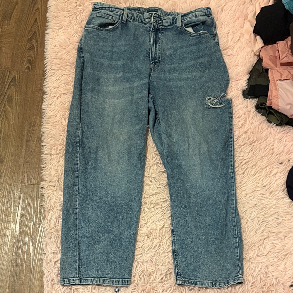 Wild Fable Distressed Blue Wide Leg Jeans